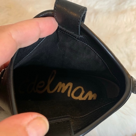 LSam Edelman Silver Studded Leather Ankle Boots NWOB Size 7 - Picture 7 of 7